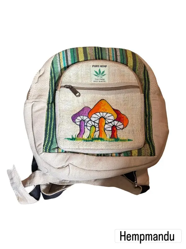 3E6E59B4-E0AD-410D-A604-89F505A7B47A Hempmandu Mushroom Embroidered Backpack