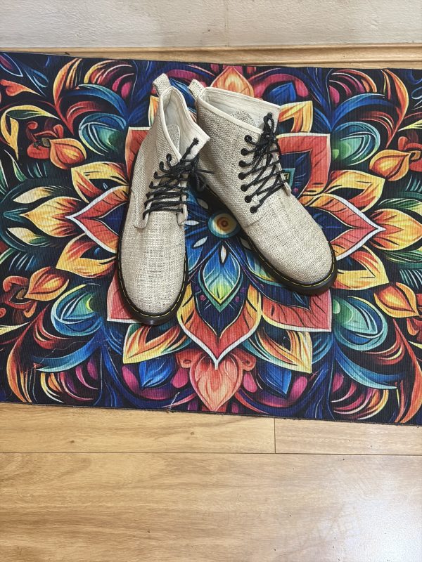 White Hemp Trekking Boot — the cleanest, most premium colourway in the Hempmandu trekking lineup.