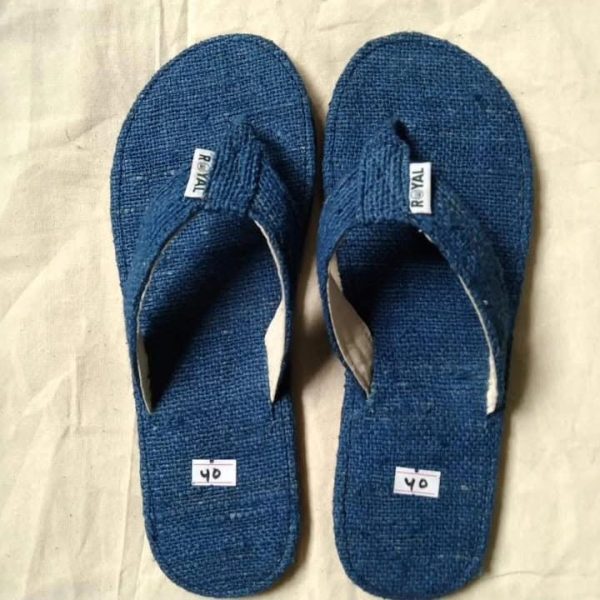 Blue Woven Flip‑Flops — Size 40 (ROYAL)