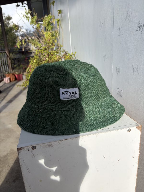 💚 Green Hemp Bucket Hat — “Royal Hemp Forest”