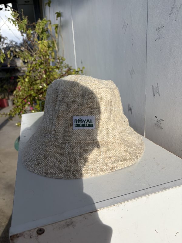 🤎 Beige Hemp Bucket Hat — “Hempmandu Sand”