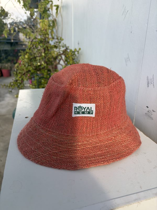 Reddish‑Brown Hemp Bucket Hat — “Royal Hemp Earth”