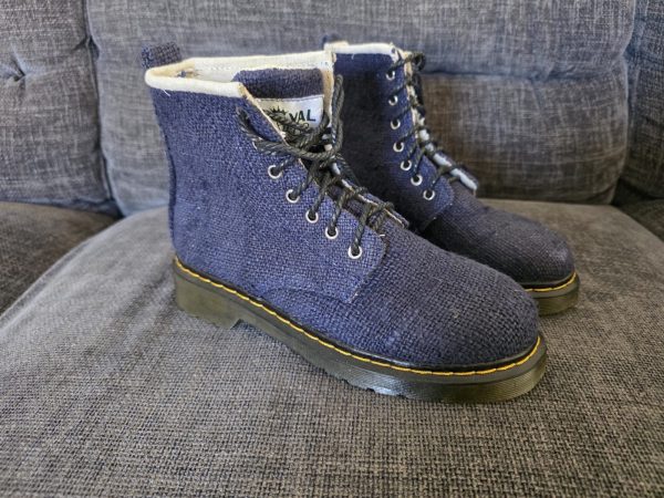 Blue Hemp Trekking Boot — the bold, textured, adventure‑ready colourway of Hempmandu.